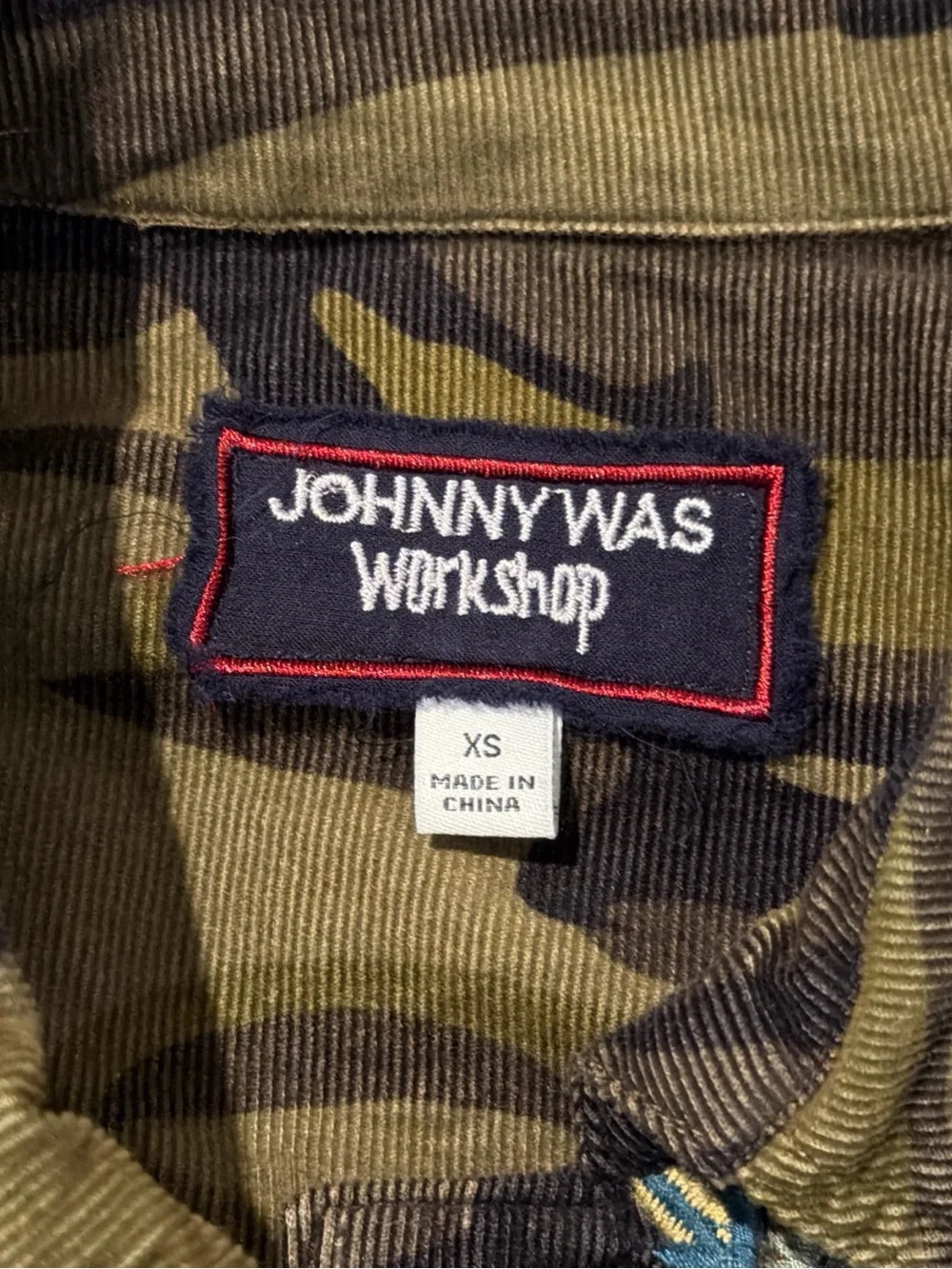 Johnny Was Workshop Shacket Womens XS Raquel Floral Drawstring Camo Jacket
